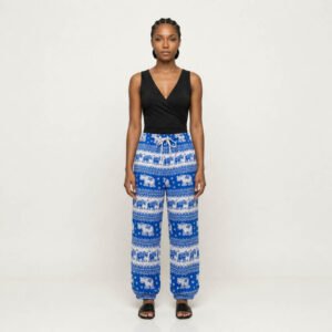 Pantalon palazzo en tissu africain - PP002