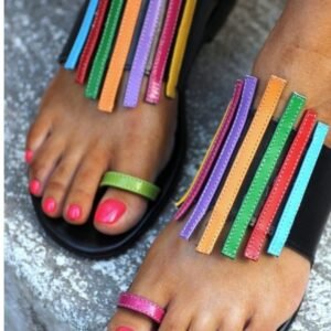 Sandales multicolores design moderne